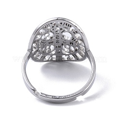 Non-Tarnish 201 Stainless Steel Adjustable Finger Rings&nbsp;RJEW-C074-01P