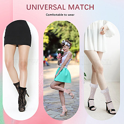 4 Pairs 4 Colors Nylon Women's Socks&nbsp;AJEW-CN0004-35