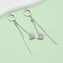 304 Stainless Steel Hoop Earrings&nbsp;EJEW-F393-15P