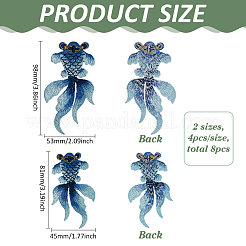 4 Sets 2 Styles Computerized Embroidery Cloth Sew on Patches&nbsp;PATC-FG0002-53B