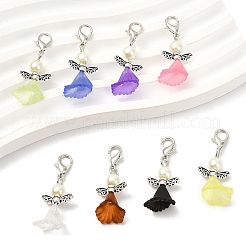 60Pcs 10 Colors Acrylic & Glass Pearl Pendant Decorations&nbsp;HJEW-YW00251