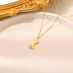 Mother's Day 304 Stainless Steel Mother Child Silhouette Ppregnant Pendant Necklaces for Women&nbsp;AS6922-1