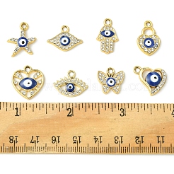 16Pcs 8 Styles UV Plating Alloy Enamel Pendants&nbsp;FIND-FS0002-74
