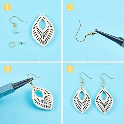 DIY Leaf Earring Making Kits&nbsp;DIY-NB0004-05