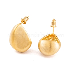 Drawbench Teardrop Brass Stud Earrings for Women&nbsp;EJEW-G391-08G