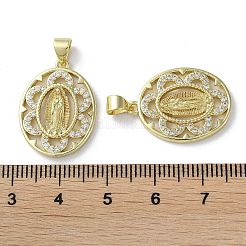 Rack Plating Brass Cubic Zirconia Pendants&nbsp;KK-M272-07G