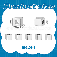 10Pcs 304 Stainless Steel Beads&nbsp;FIND-UN0003-90