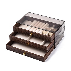 3-Tier PET Plastic Jewelry Storage Drawer Boxes&nbsp;CON-N016-07