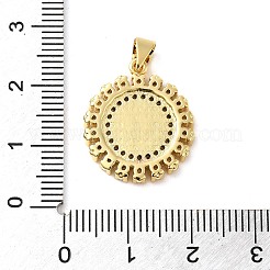 Rack Plating Brass Micro Pave Cubic Zirconia Pendants&nbsp;KK-P241-10G