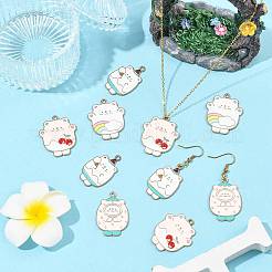 20Pcs 4 Styles Alloy Enamel Pendants&nbsp;ENAM-FS0004-13