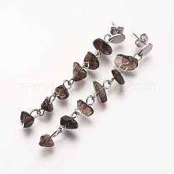 Chip Gemstone Dangle Stud Earrings&nbsp;EJEW-JE02255