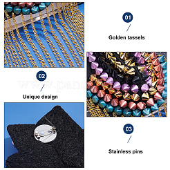 2Pcs Fashionable Tassel Epaulettes&nbsp;AJEW-PH0003-82