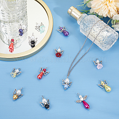 60Pcs 4 Styles Glass Pearl Pendants&nbsp;PALLOY-HY00052