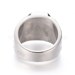 304 Stainless Steel Wide Band Rings&nbsp;RJEW-D073-16-P