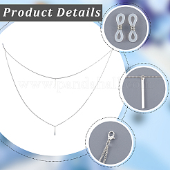 2Pcs 2 Colors Alloy Chains Neck Strap for Eyeglasses&nbsp;AJEW-GF0011-78