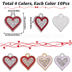 40Pcs 4 Style Alloy Enamel Pendants&nbsp;FIND-SC0007-58