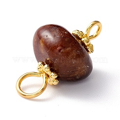 Natural Xiuyu Jade Links Connectors&nbsp;PALLOY-JF01091-07