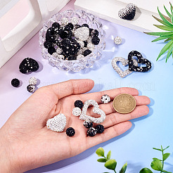 60Pcs 8 Styles Polymer Clay Rhinestone Beads&nbsp;CLAY-BT0001-13