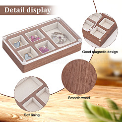 Mini Rectangle Wood Jewelry Presentation Box&nbsp;CON-WH0095-44A