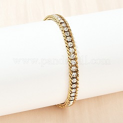 304 Stainless Steel Curb Chain Bracelets for Women&nbsp;BJEW-Z143-21G