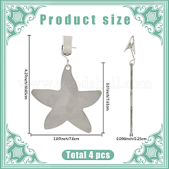 4Pcs 430 Stainless Steel Tablecloth Weights&nbsp;AJEW-GF0012-06B
