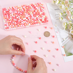 500Pcs Rubberized Style Imitated Silicone Acrylic Beads&nbsp;MACR-SP0001-07C