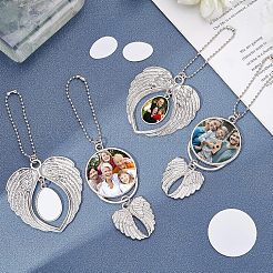 4 Sets 2 Style  Alloy Pendant Decoration Cabochon Settings&nbsp;AJEW-FH0002-02