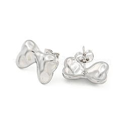 Non-Tarnish Bowknot 304 Stainless Steel Ear Studs&nbsp;EJEW-L290-020P
