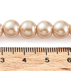 Baking Paint Pearlized Glass Pearl Round Bead Strands&nbsp;HY-Q330-8mm-42