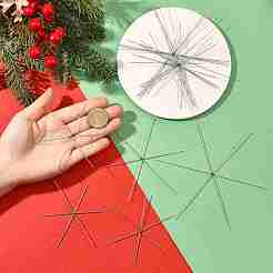 15Pcs 3 Styles Christmas Snowflake Iron Wire Forms&nbsp;IFIN-YW0003-99