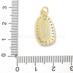 Brass Micro Pave Cubic Zirconia Pendants&nbsp;KK-P345-59D-G
