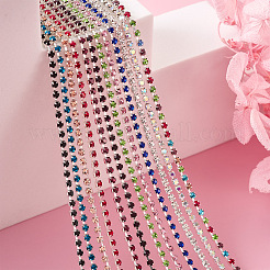12 Colors Brass Rhinestone Strass Chains&nbsp;CHC-FW0001-01