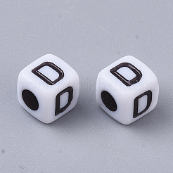White Opaque Acrylic Beads&nbsp;MACR-R869-02D