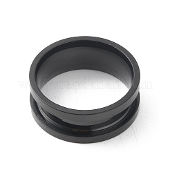 201 Stainless Steel Grooved Finger Ring&nbsp;RJEW-WH0004-32B-EB