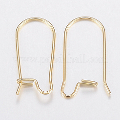 304 Stainless Steel Hoop Earring Findings Kidney Ear Wires&nbsp;X-STAS-H436-03