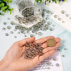 300Pcs Frosted Transparent Glass Beads&nbsp;GLAA-TA0002-78C