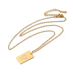 Golden 202 Stainless Steel Constellation Pendants Necklaces&nbsp;LS-NJEW-K380-02G-11