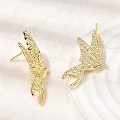 Women's Brass Stud Earrings&nbsp;EJEW-D352-08G