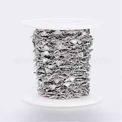 Tarnish Resistant Handmade 304 Stainless Steel Bar Link Chains&nbsp;STAS-G038-10P