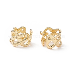 Rack Plating Brass Criss Cross Wide Cuff Earrings for Women&nbsp;EJEW-B014-16G