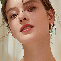 2Pairs 304 Stainless Steel Flower Dangle Earrings&nbsp;EJEW-HS00008