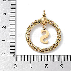 304 Stainless Steel Pendants&nbsp;STAS-D154-01S-G