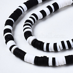 Handmade Polymer Clay Beads Strands&nbsp;CLAY-R089-4mm-086