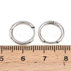304 Stainless Steel Clear Cubic Zirconia Hoop Earrings&nbsp;EJEW-L307-05P