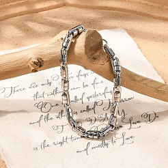 304 Stainless Steel Oval Link Chain Bracelets for Women Men&nbsp;BJEW-F488-63B-P