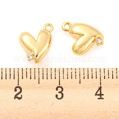 Rack Plating Brass Cubic Zirconia Pendants&nbsp;KK-M261-21G