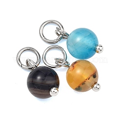 Natural Striped Agate/Banded Agate Pendants&nbsp;PALLOY-JF05354-02