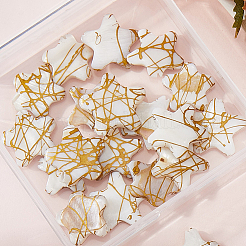 30Pcs Drawbench Style Natural Freshwater Shell Beads Strands&nbsp;BSHE-PA0001-05