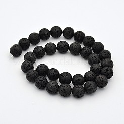 Dyed Lava Rock Round Beads Strands&nbsp;G-J276-13-12mm