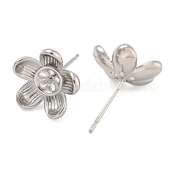 Rack Plating Brass Stud Earring Findings&nbsp;KK-T072-01P